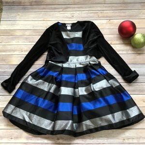 Girls Fancy Holiday Dress with shrug Size 12